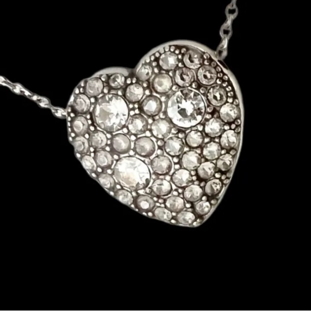 BRIGHTON ANATOLIA CRYSTAL HEART REVERSIBLE NECKLACE